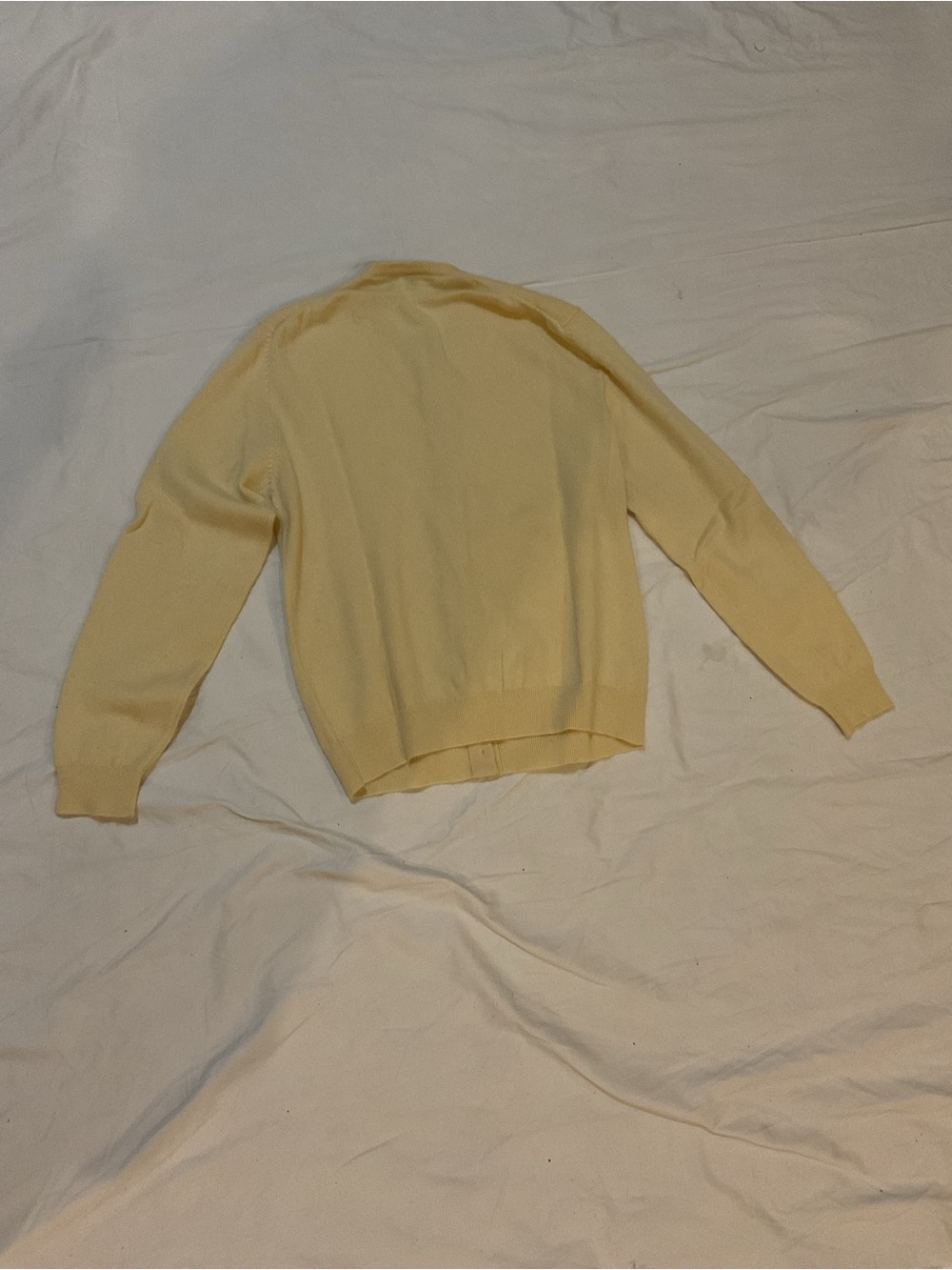 TSE Pale Yellow Button-Front Crewneck Cardigan - Picture 3 of 5